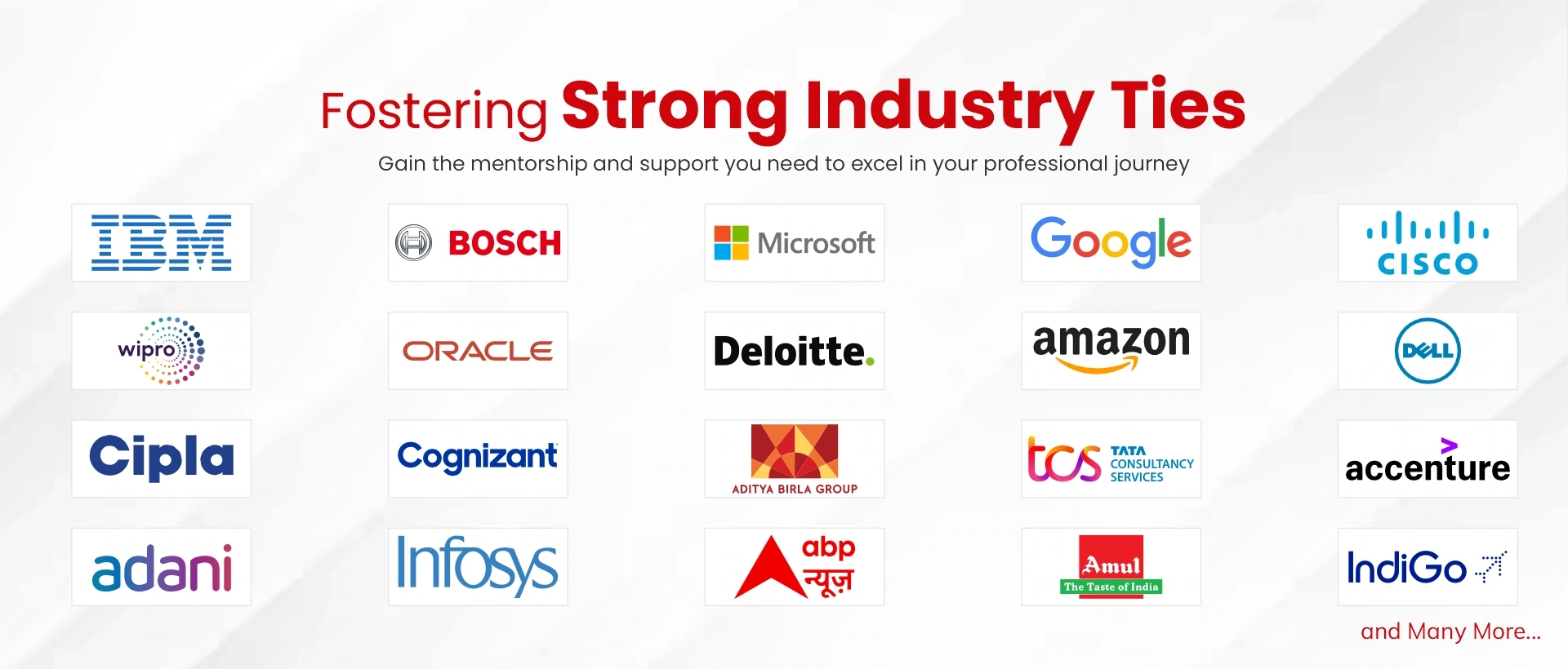 strong industry ties